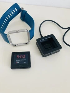 Fitbit Blaze Smart Fitness Tracker Watch - With Blue Strap & Charger - Picture 1 of 7