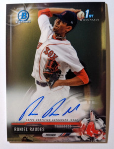 2017 BOWMAN CHROME 1ST BOWMAN AUTO RONIEL RAUDES (K)