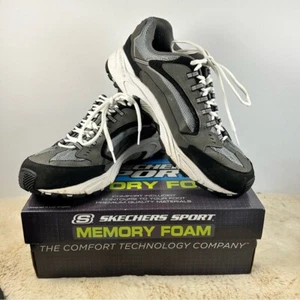 Skechers Black and Gray Athletic Shoes with Memory Foam Comfort Men's 11 - Picture 1 of 10