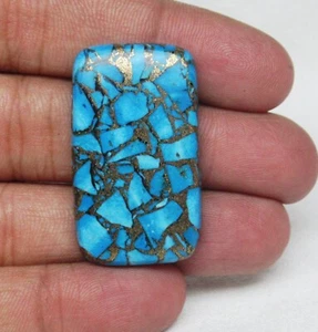 Copper Turquoise Baguette 43.30 ct Loose Gemstone Cabochon H 4722 - Picture 1 of 5