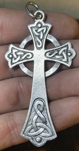 Ancienne Croix Celtique En Argent - Imagen 1 de 5