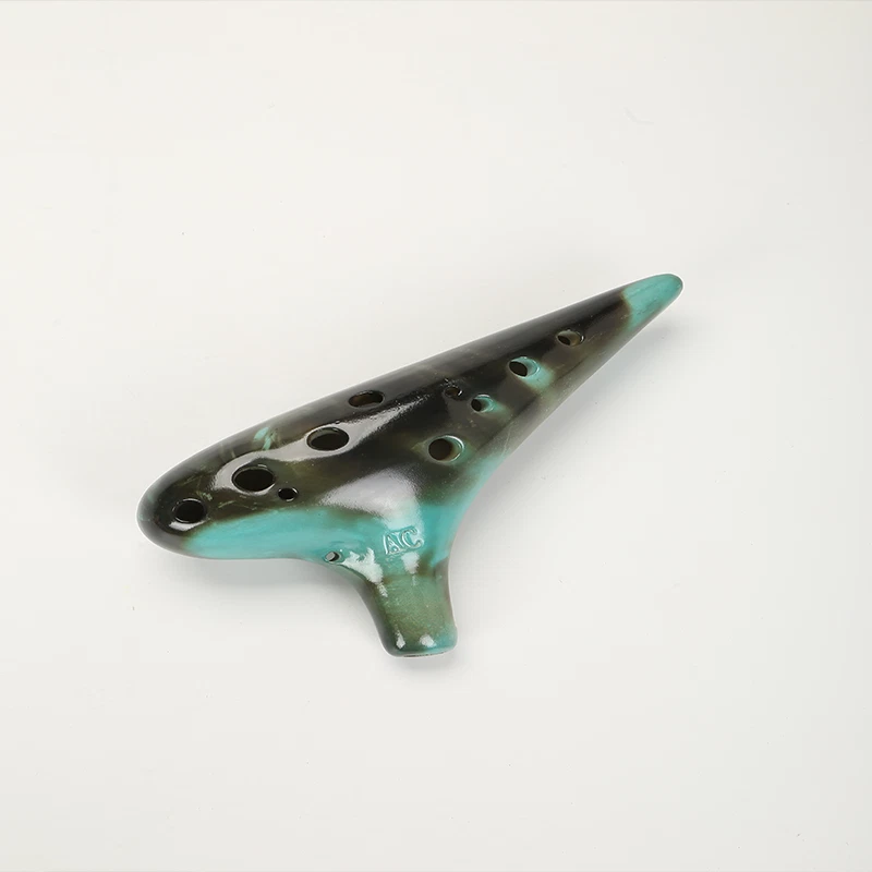 Ocarina 12 orificios ahumado alto tono CA para principiantes para enviar materiales de enseñanza Foto 1 de 4