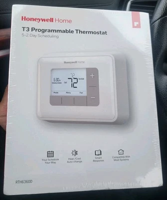 Honeywell Home T3 Programmable Thermostat RTH6360D New & Sealed - Image 1 of 4