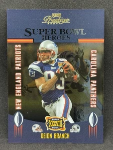 Deion Branch 2004 Donruss Playoff Prestige Super Bowl Heroes #SB-2 - Patriots - Picture 1 of 2