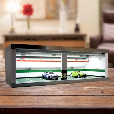1/64 Model Car Display Case Parking Lot Scene Storage Box Organizer - Image 1 of 4