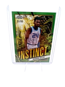 2024-25 Topps Chrome Instinct Green Refractor Brandon Miller Serial #51/99 INS14 - Picture 1 of 2