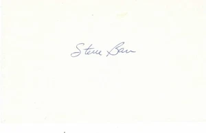SIGNED 3x5 INDEX CARD OF STEVE BARR! GREAT AUTOGRAPH! - Picture 1 of 1
