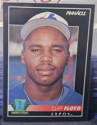 1992 Pinnacle Cliff Floyd 1st Round Draft Pick Rookie ⚾️⚾️⚾️ Montreal Expos  - Image 1 of 2