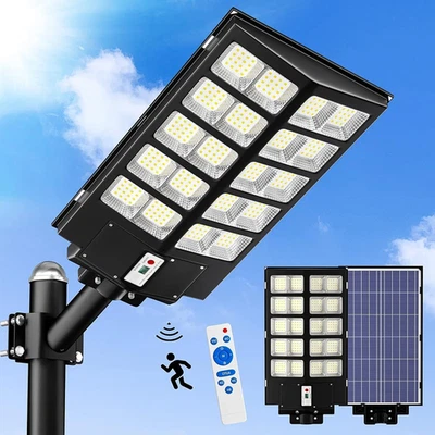 IP65 LED Solar Lights Outdoor Motion Sensor Security Wall Street Lamp Light US - Image 1 of 4