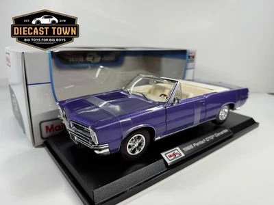 1/18 MAISTO 1965 Pontiac GTO кабриолет фиолетовый литая модель специальный выпуск - Изображение 1 из 4
