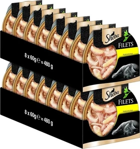 SHEBA Filets - Feinstes Katzennassfutter (16 x 60g) Schalen mit Huhn - Nassfut - Bild 1 von 8