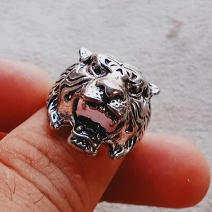 EXTREMELY RARE ANCIENT RING SILVER ROMAN LION SYMBOL OLD AUTHENTIC ARTIFACT - Picture 1 of 3