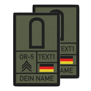 Rank Patch 9,8x6cm Stabsunteroffizer Namen StUffz Bundeswehr Blutgruppe #37467 - Bild 1 von 1