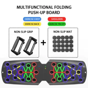 Folding Push-Up Board Support Muscle Exercise Multifunctional Table Portable Fit - Picture 1 of 12