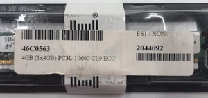 46C0563 IBM 4GB 1RX4 PC3L-10600R CL9 VLP MEMORY MODULE 1X4GB FP1MU - Picture 1 of 4