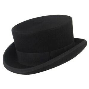 100% Wool Felt Top Hats Victorian Style Mad Hatter Tall Gentlemen Magic Hats