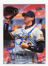 SIGNED BASEBALL CARD AUTO PITTSBURGH PIRATES MARK JOHNSON 1996 FLEER ULTRA #264