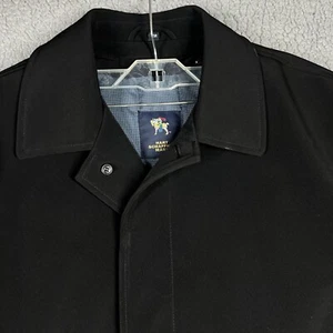 Hart Schaffner Marx Coat Mens 40R Black Hi-Tech Rain Stain Repellent Warm Liner - Picture 1 of 19