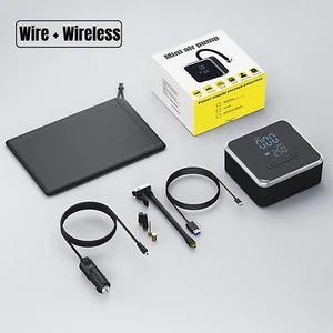 Portable Air Pump Tire Inflator For Car/Bike Tires with Digital Pressure Gauge - Picture 1 of 15
