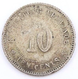 1922 China Kwangtung 10 cents LM-153 K-732 circulated - Picture 1 of 2