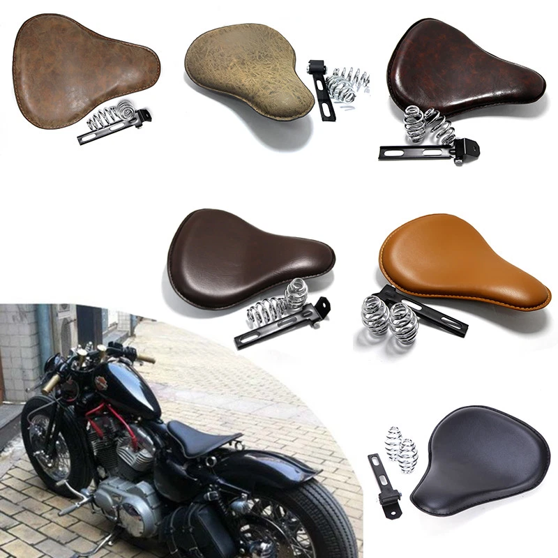 Cojín de asiento de motocicleta vintage sillín de motocicleta asiento individual motocross universal Foto 1 de 4