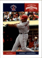 2004 Donruss Team Heroes Anaheim Angels Baseball Card #2 Garret Anderson