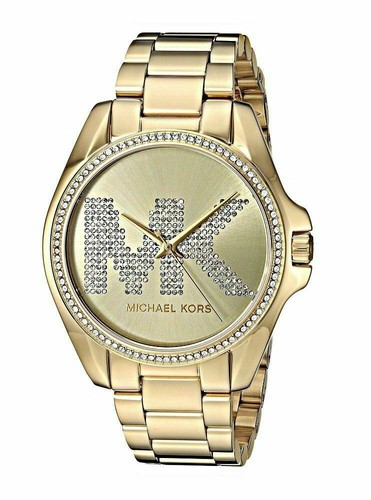 NUOVO OROLOGIO MICHAEL KORS BRADSHAW TONO ORO LOGO CRISTALLI PAVÈ MK BRACCIALE MK6555