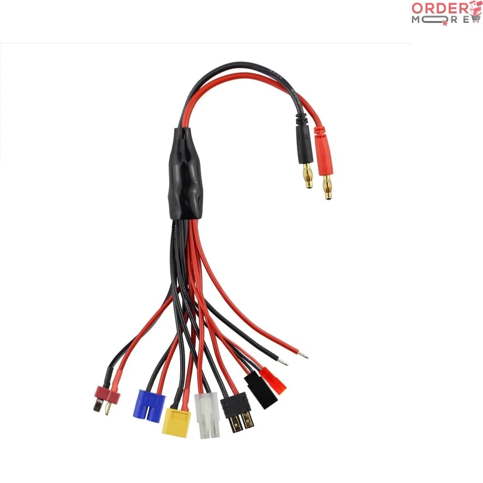 Simnat RC Lipo Battery Charger Adapter Connector Splitter Cable 8 in 1 Octopus