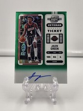 2022-23 Jalen Green Contenders Optic Green Veteran Ticket On Card Auto /49 - HOU