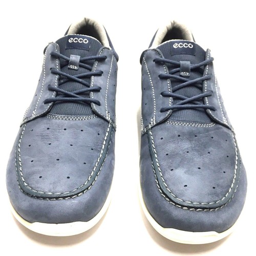 Scarpe casual Ecco uomo Oxford stringate blu nabuk taglia 12 us 45 eu usate
