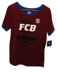 Camiseta roja borgoña con licencia oficial FCB Barcelona 1899 grande para hombre nueva con etiquetas - Imagen 1 de 4