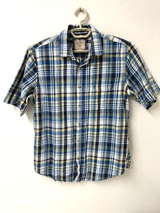 NUEVO - PG Field - Camisa Buttn - Para Hombre M 44X27 - Cuadros Azul - Punto SS - Contn Ltwt - Imagen 1 de 9