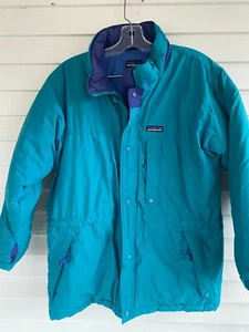Patagonia Coat Jacket Kids Size 14 Vintage 90s Teal - Picture 1 of 10