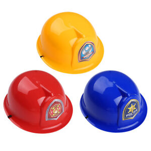 Kids Boys Girls Fireman Police Engineer Helmet Fancy Costume Hat Dress Up Hat
