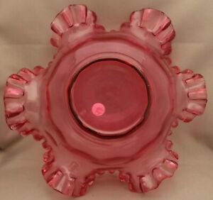Ruby Glass Large Bowl - 24cm diameter - 10cm height -** Top quality Pink Ruby***