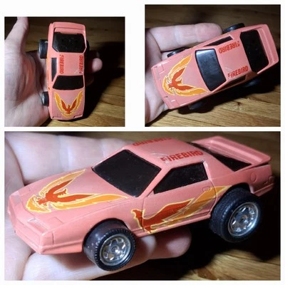 Vintage rare version 1987 Mattel Firebird Friction Car Neon Pink Die Cast - Image 1 of 4