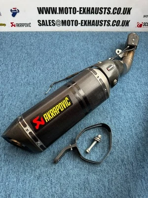 Kawasaki Z800 Akrapovic Exhaust Carbon Fibre End Can Silencer 2013 - 2016 Z 800 - Image 1 of 4