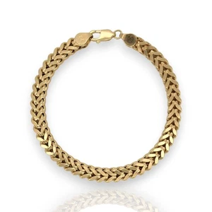 Pulsera Franco Box Eslabones de Cadena - Oro Amarillo 14K - Hueca - Imagen 1 de 5