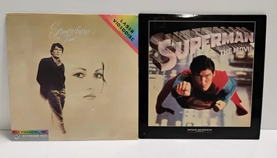 2 Laser Laserdisc Christopher Reeves Superman The Movie & Somewhere In Time  Foto 1 de 4