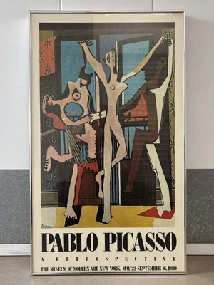 🔥 复古现代立体派皮卡索现代艺术博物馆展览海报,1980 年 — 第 1/4 张图片