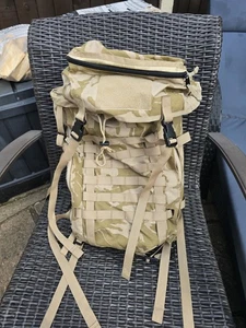 PRI British Army Desert Field Pack 45 Litre Rucksack Vgc - Foto 1 di 11