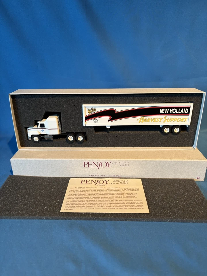 1/64 PENJOY "Edición Limitada" Mack Sleeper CH600, New Holland Harvest Support Foto 1 de 4