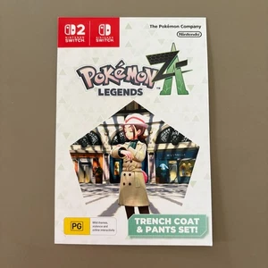 Pokémon Legends Z-A (Nintendo Switch) – Trench Coat & Pants Outfit Bonus | New - Picture 1 of 2