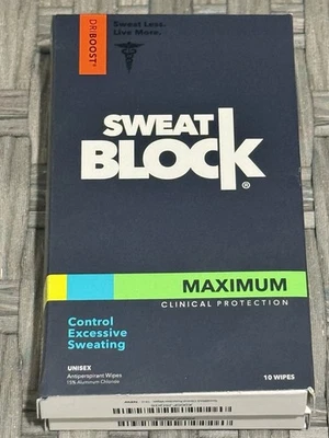 SweatBlock Clinical Strength Antiperspirant Wipes for Men and Women Excessive... - Image 1 of 4