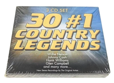 3 CD Box Set 30 # 1 Country Legends CD Willie Cash Hank Glen Twitty Rich - Image 1 of 3