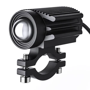 2X LED Motorcycle Headlight Yellow White Hi/Lo Spot Light Driving Fog Lamp ATV - Picture 1 of 17