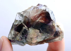 55g Natural Devil's Eye Purple FLUORITE Mineral Specimen/Inner Mongolia China - Picture 1 of 9