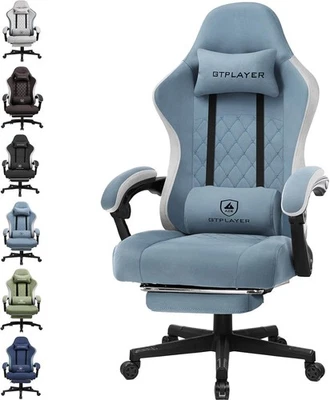 GTPLAYER Gaming Stuhl Ergonomischer Gaming Sessel Schreibtischstuhl Hellblau NEU