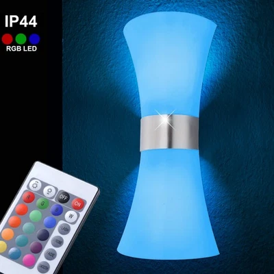 Applique Murale Extérieur RGB LED Changement Dimmable Inox Télécommande - Photo 1/4