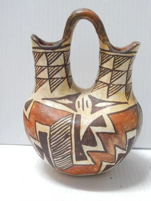 ANTIGUA OLLA DE BODA DE CERÁMICA INDIA ACOMA PUEBLO - ¡BONITA PÁTINA ANTIGUA! Foto 1 de 4